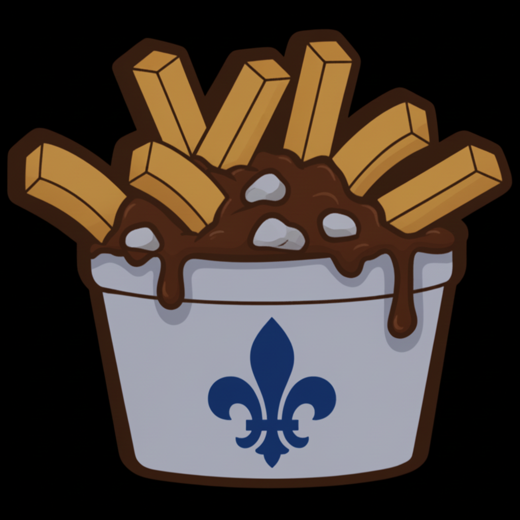 Logo Tsé Québec - Poutine avec fleur de lys