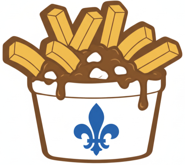 Logo Tsé Québec - Poutine avec fleur de lys